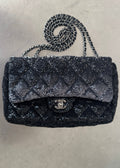 Chanel Sequin Shoulder Bag in Black