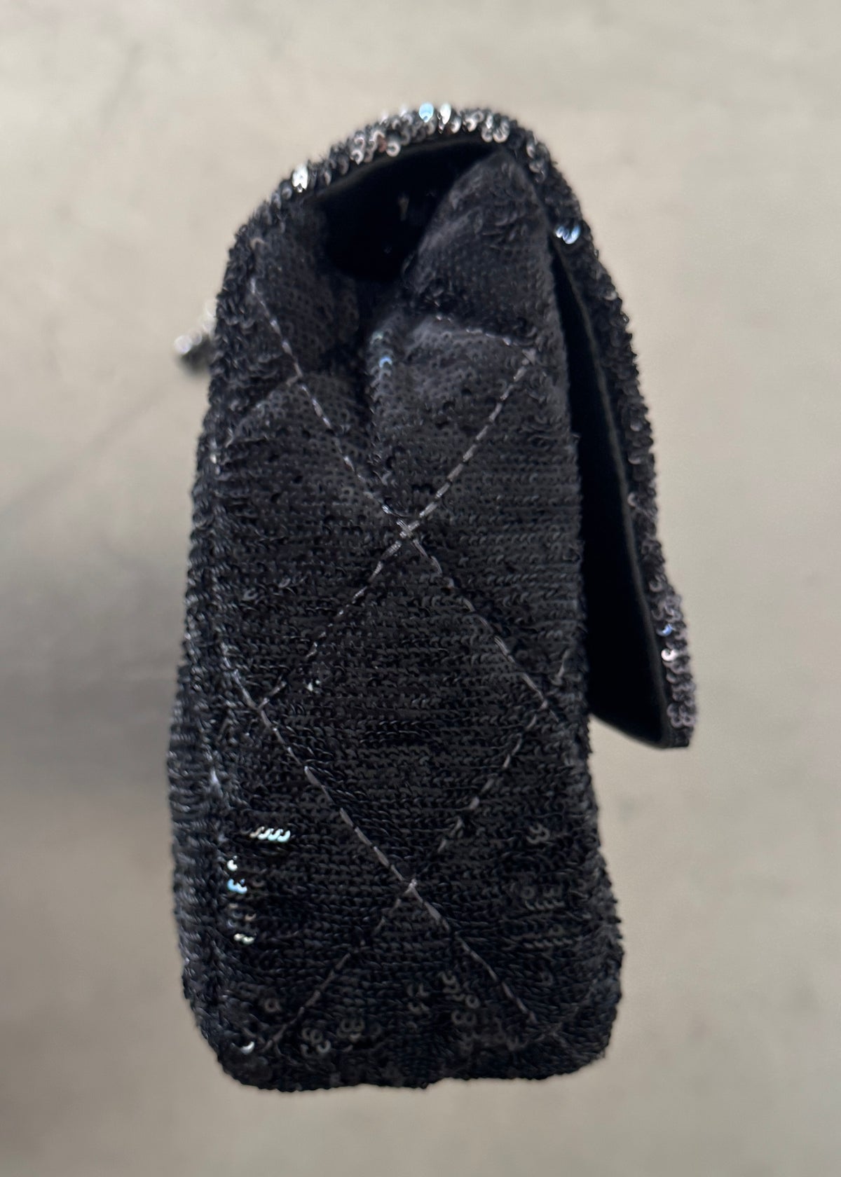 Chanel Sequin Shoulder Bag in Black