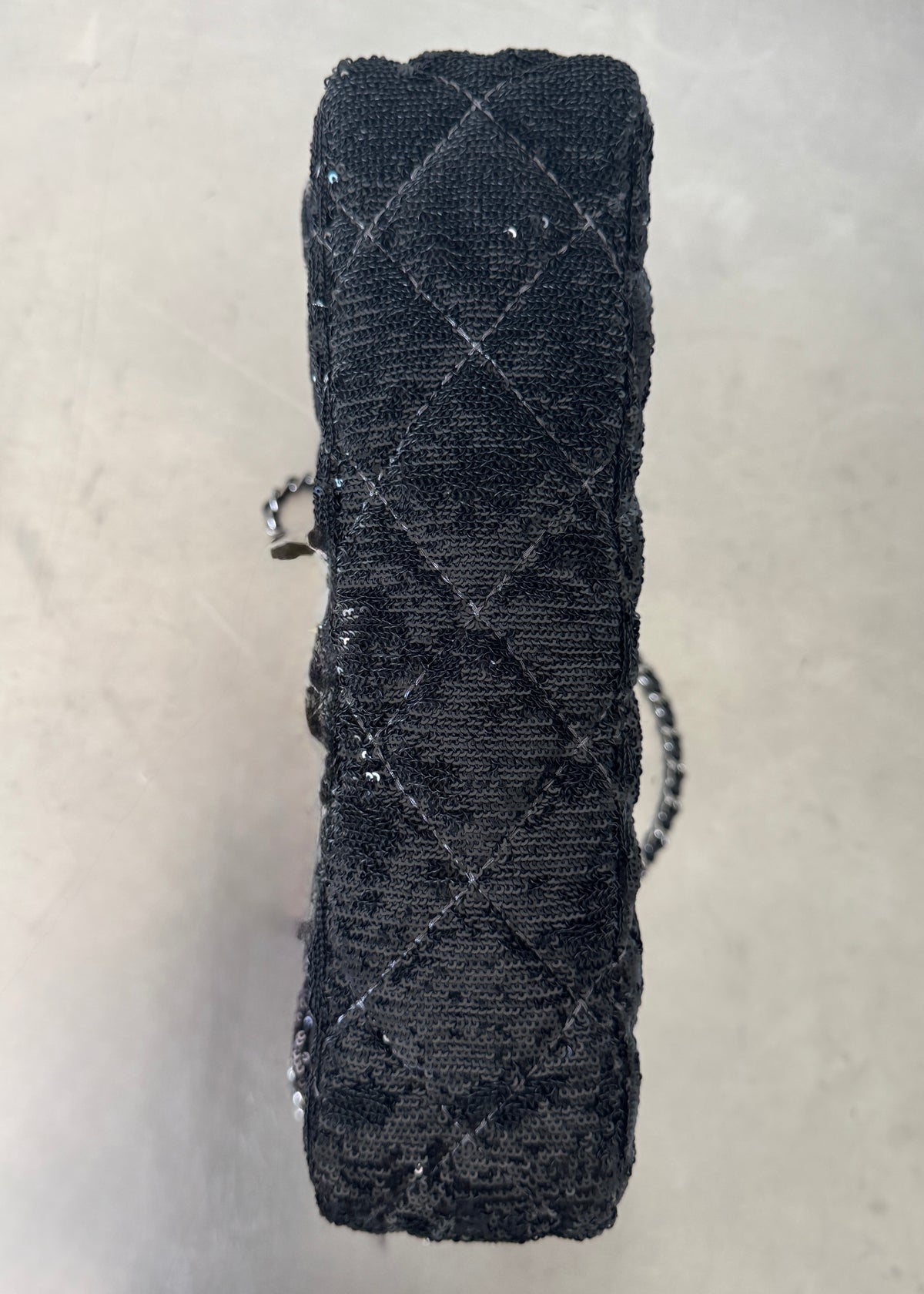 Chanel Sequin Shoulder Bag in Black