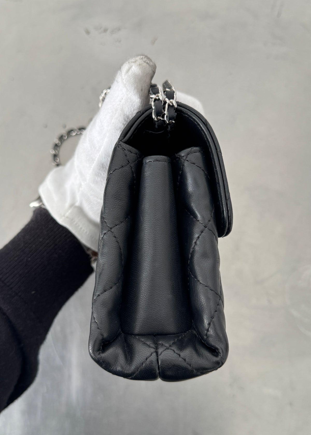 Chanel East West Tri-pocket Shoulder Bag in Black