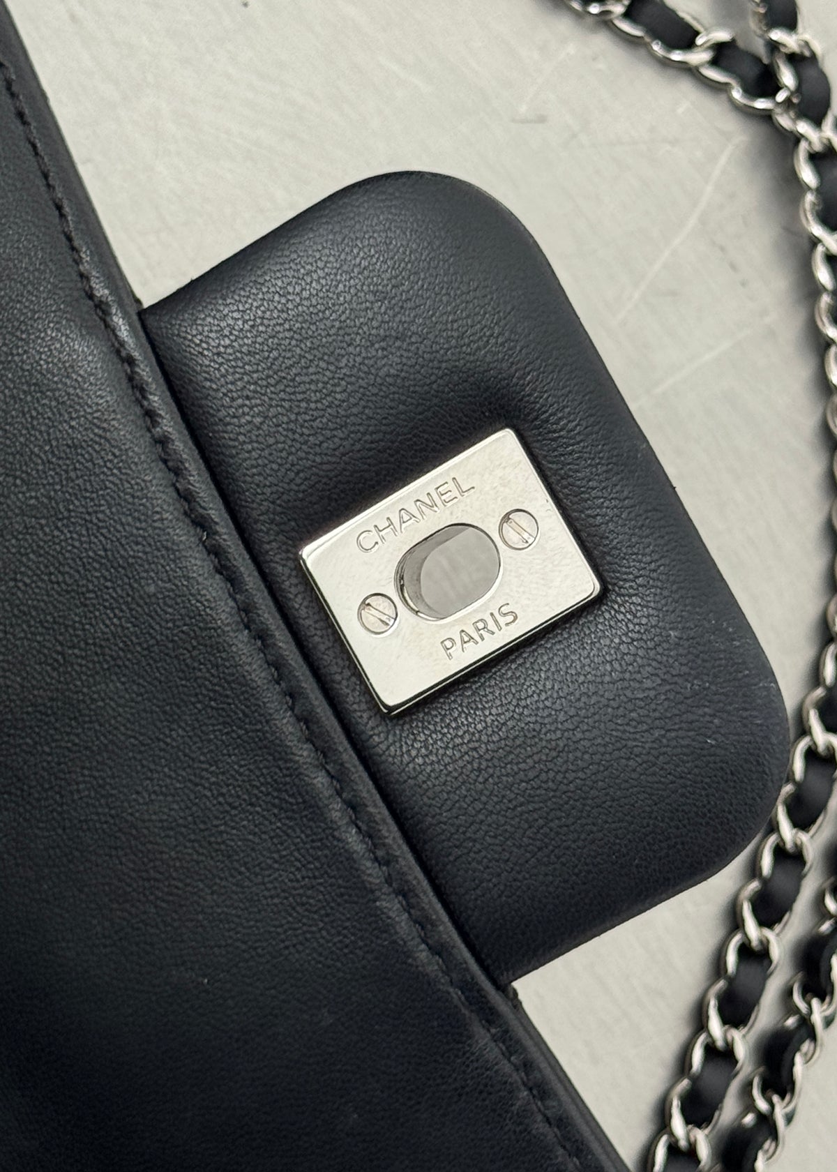 Chanel East West Tri-pocket Shoulder Bag in Black