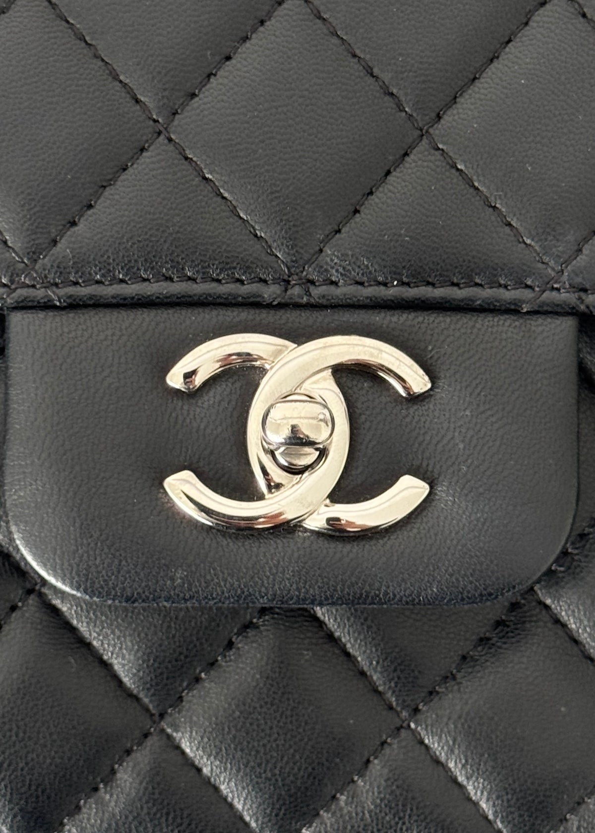 Chanel East West Tri-pocket Shoulder Bag in Black