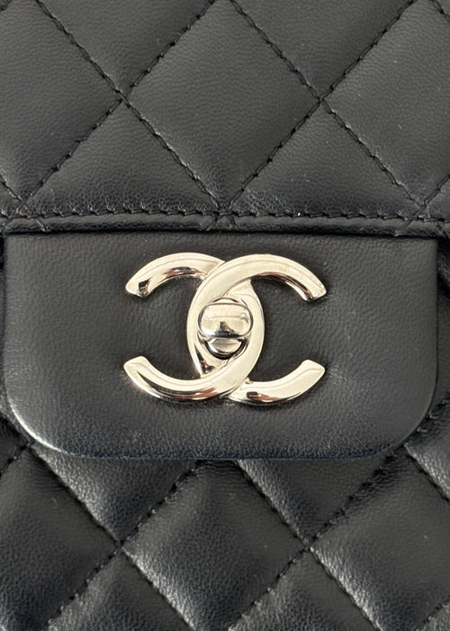 Chanel East West Tri-pocket Shoulder Bag in Black