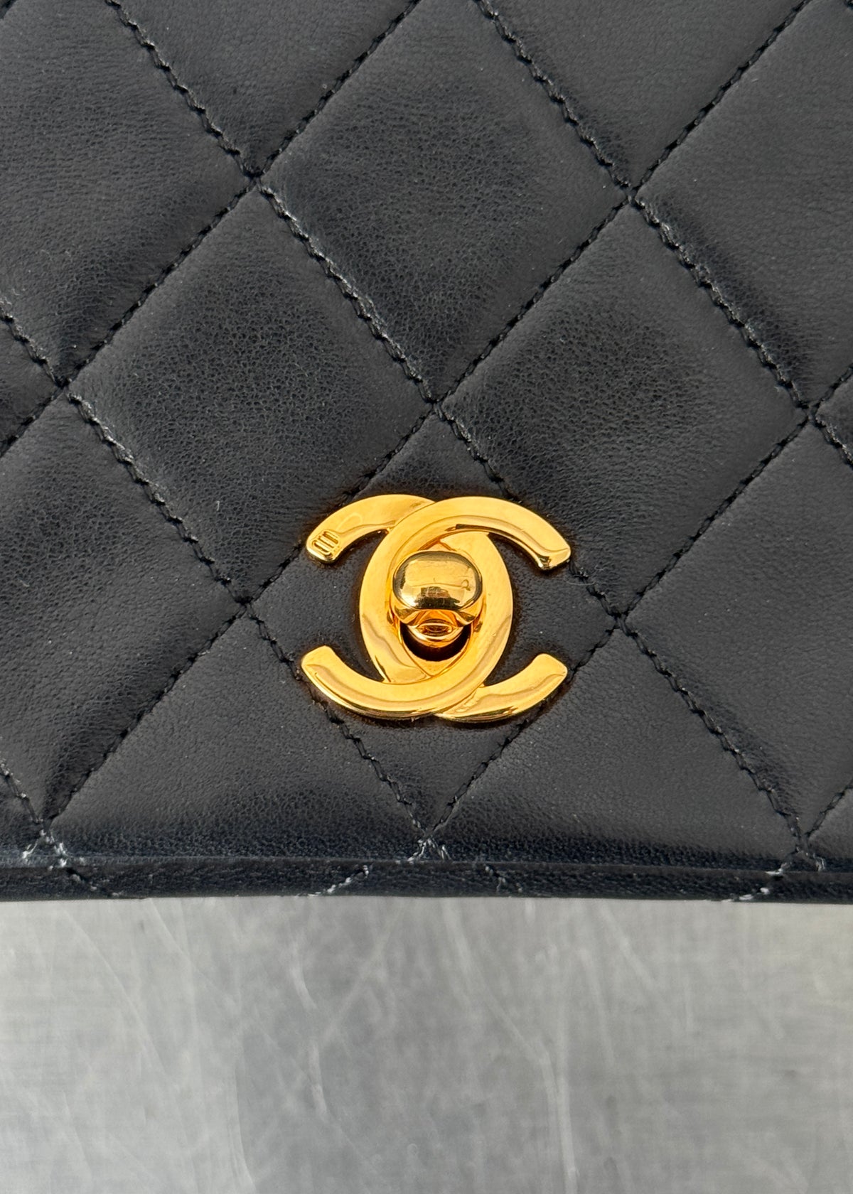 Chanel Mini 24k GHW Classic Single Flap Shoulder Bag in Black
