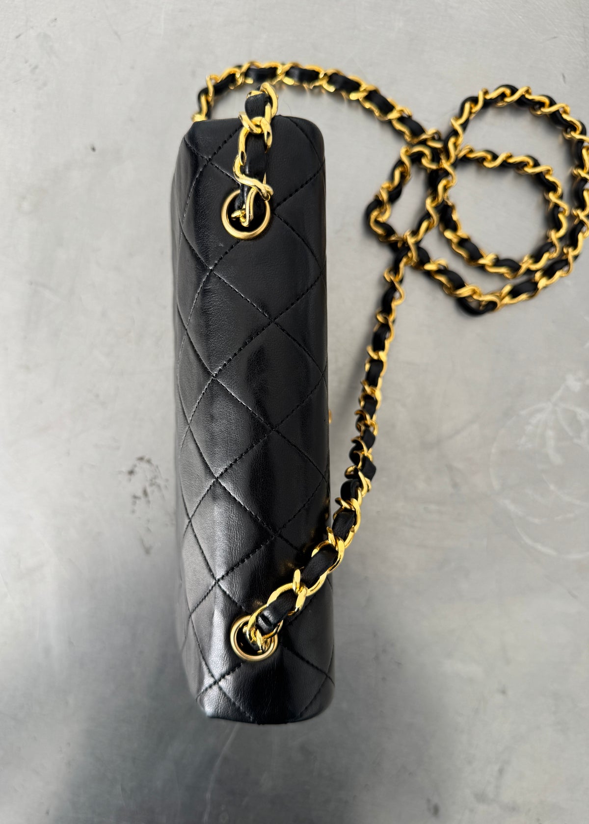 Chanel Mini 24k GHW Classic Single Flap Shoulder Bag in Black