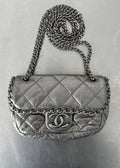 Chanel Chain Around Mini Flap Bag in Silver