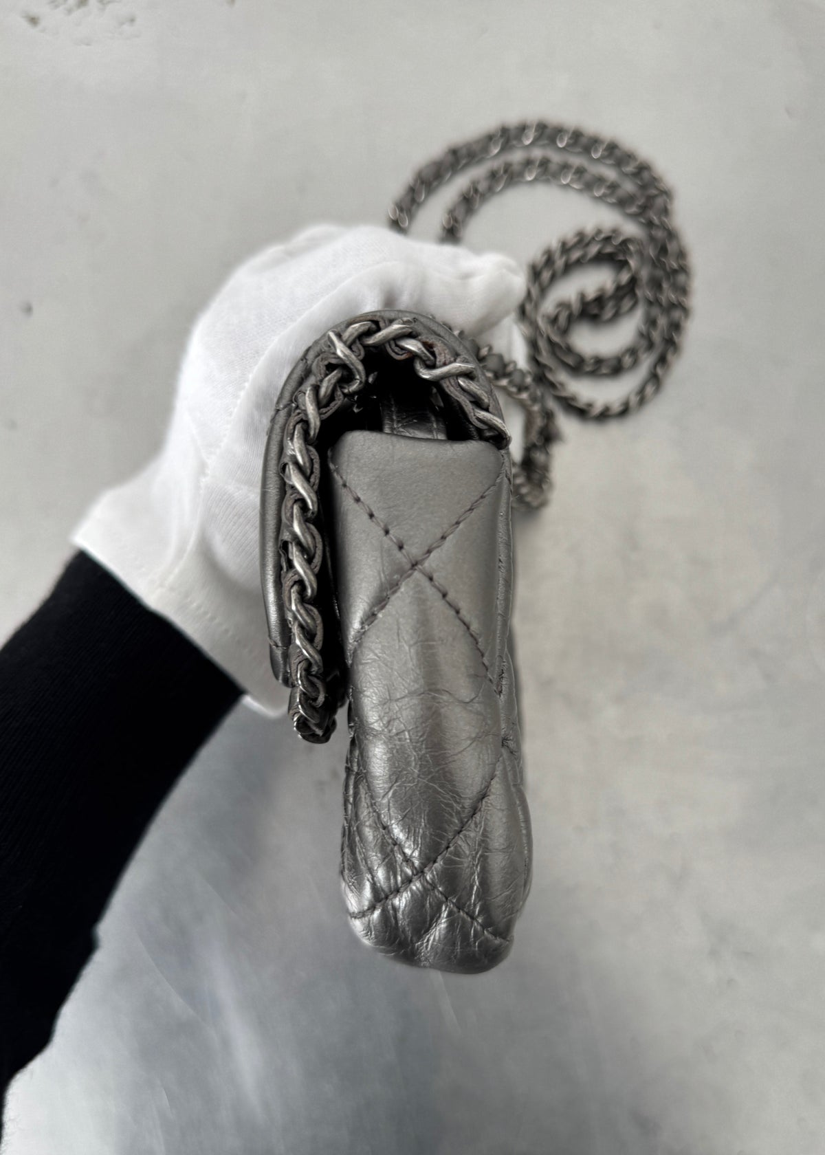 Chanel Chain Around Mini Flap Bag in Silver