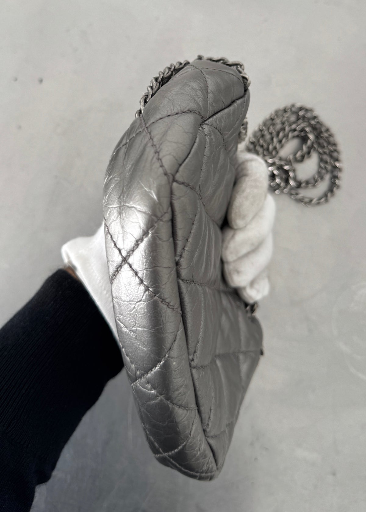 Chanel Chain Around Mini Flap Bag in Silver