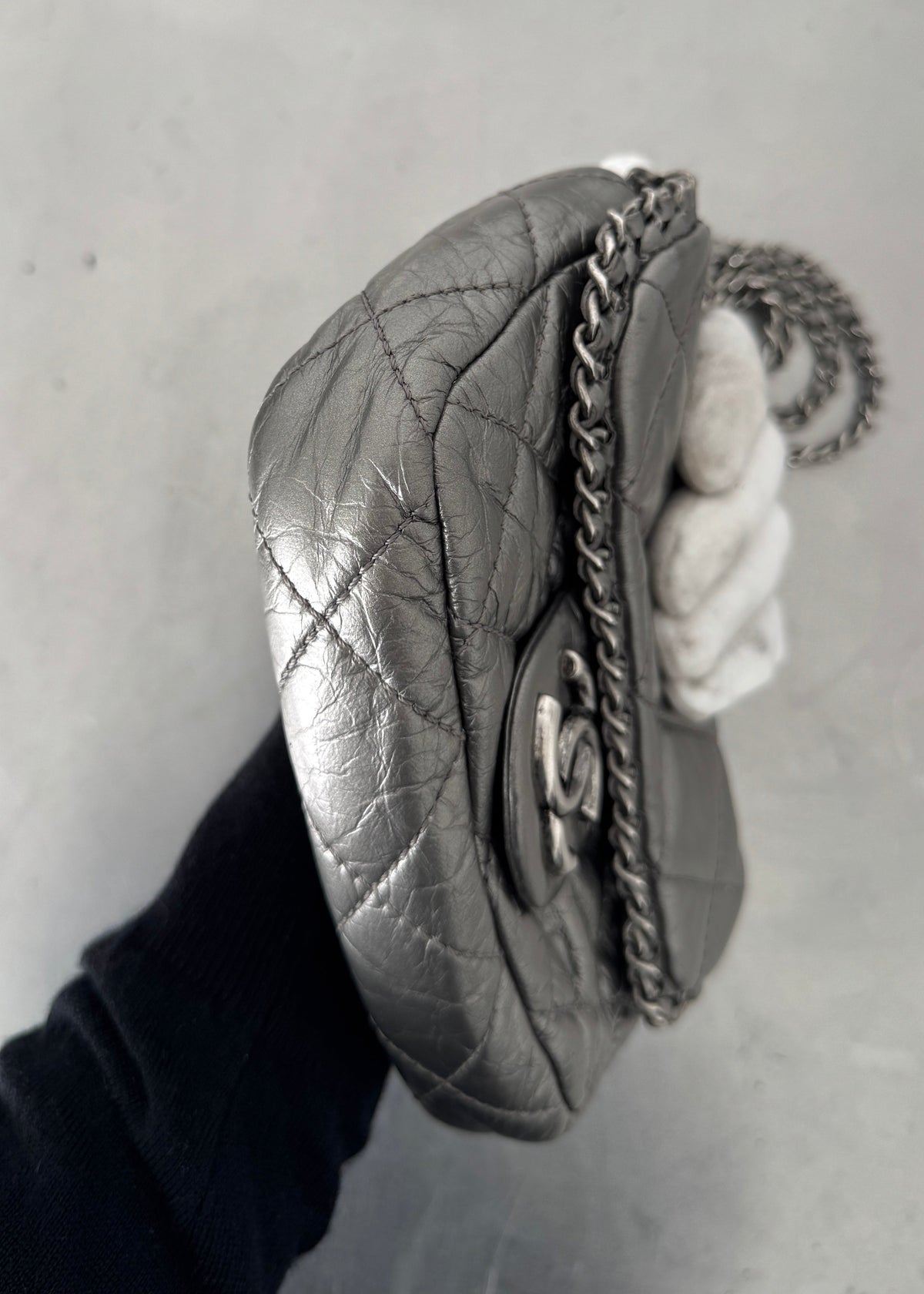 Chanel Chain Around Mini Flap Bag in Silver