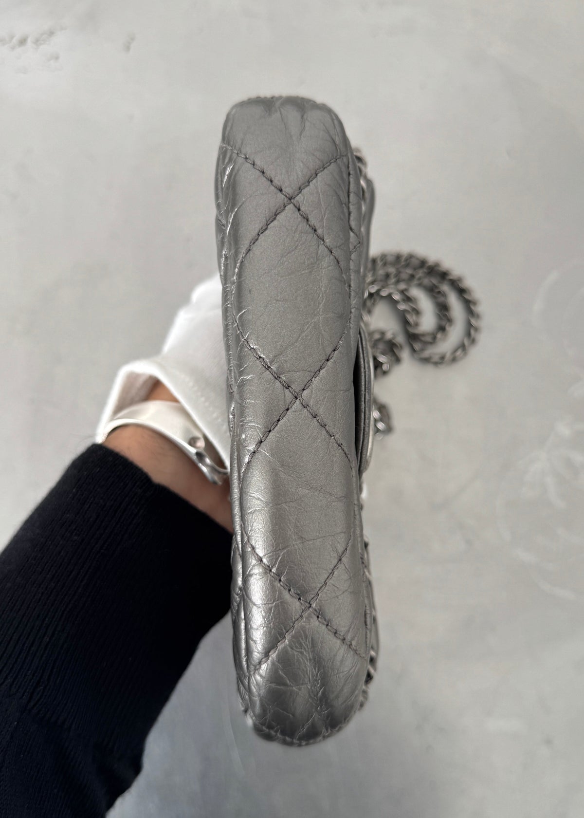 Chanel Chain Around Mini Flap Bag in Silver