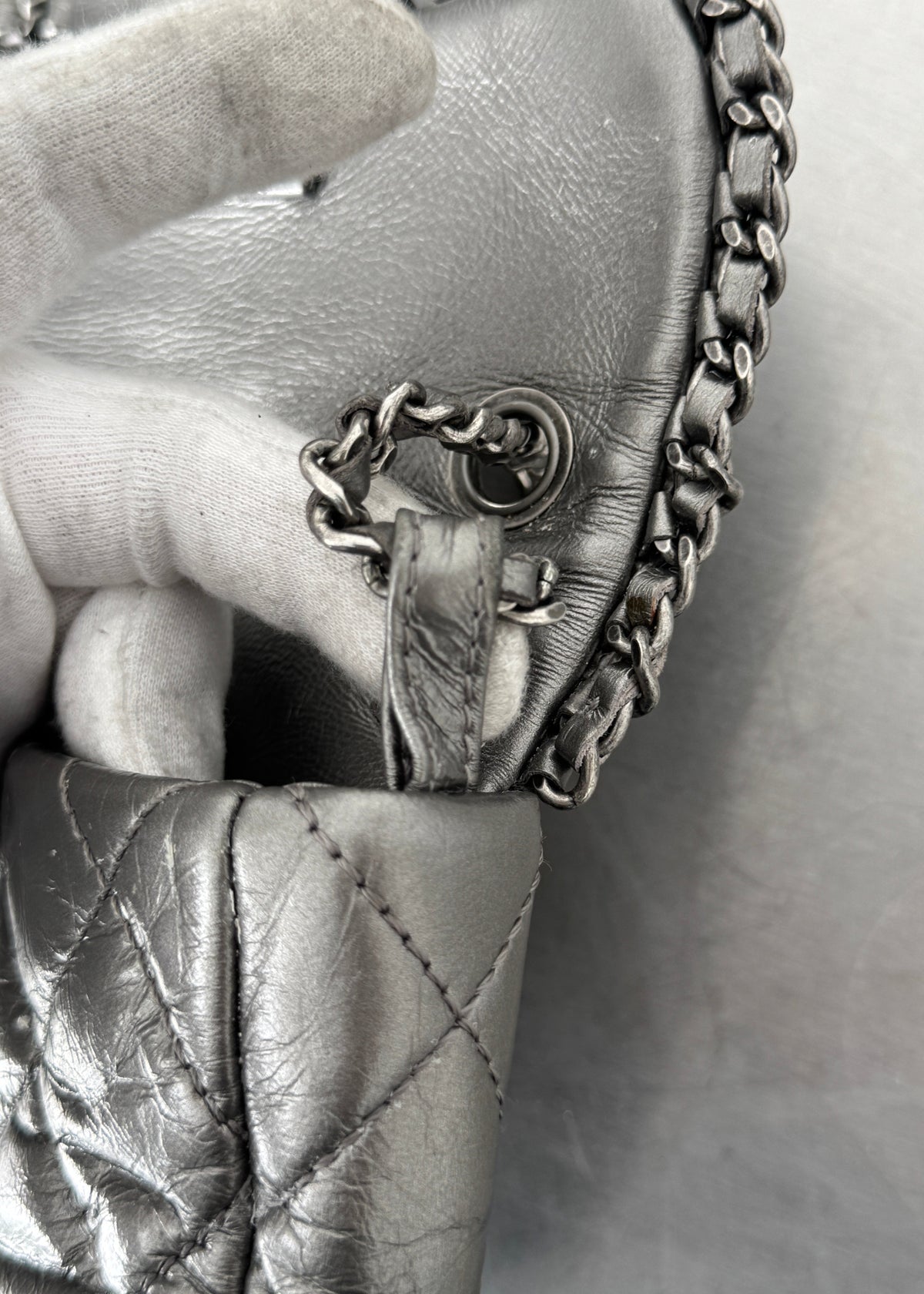 Chanel Chain Around Mini Flap Bag in Silver