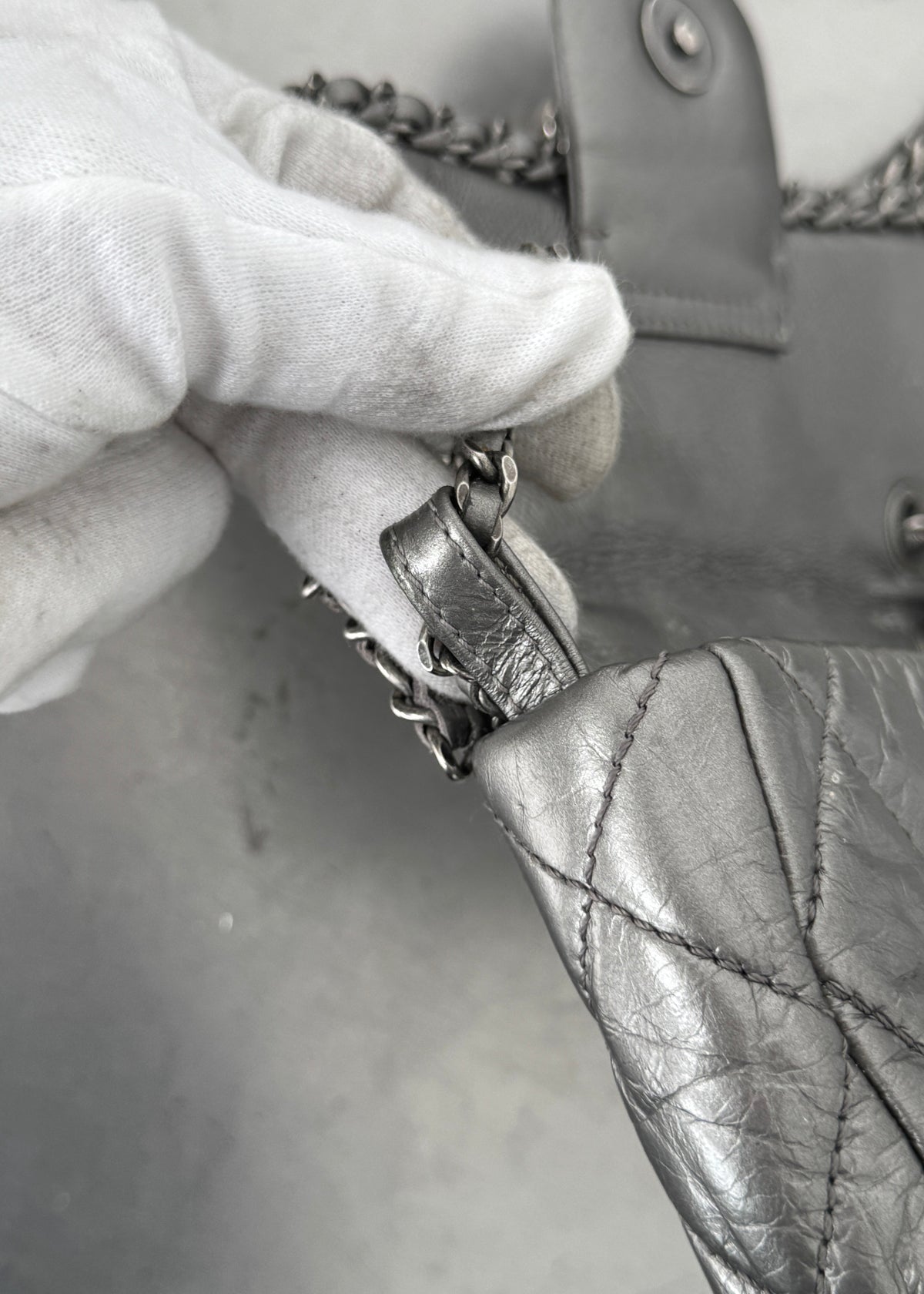 Chanel Chain Around Mini Flap Bag in Silver