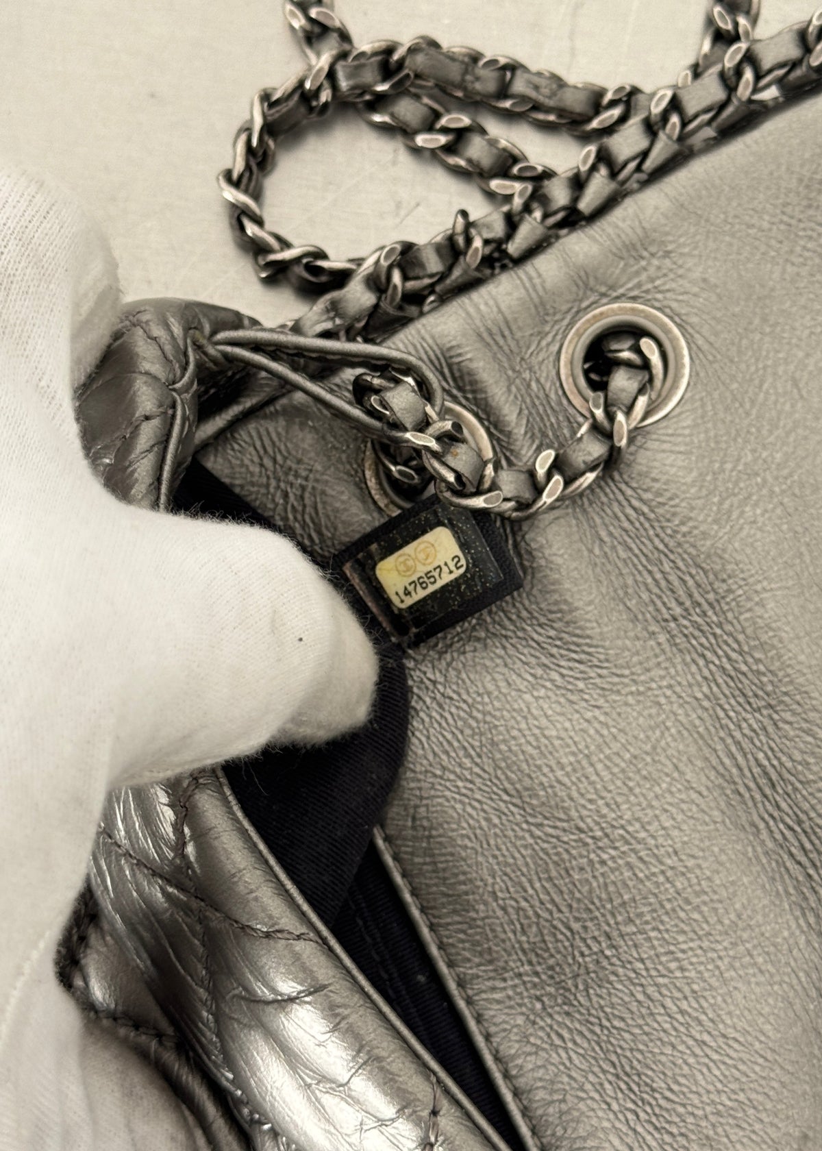 Chanel Chain Around Mini Flap Bag in Silver