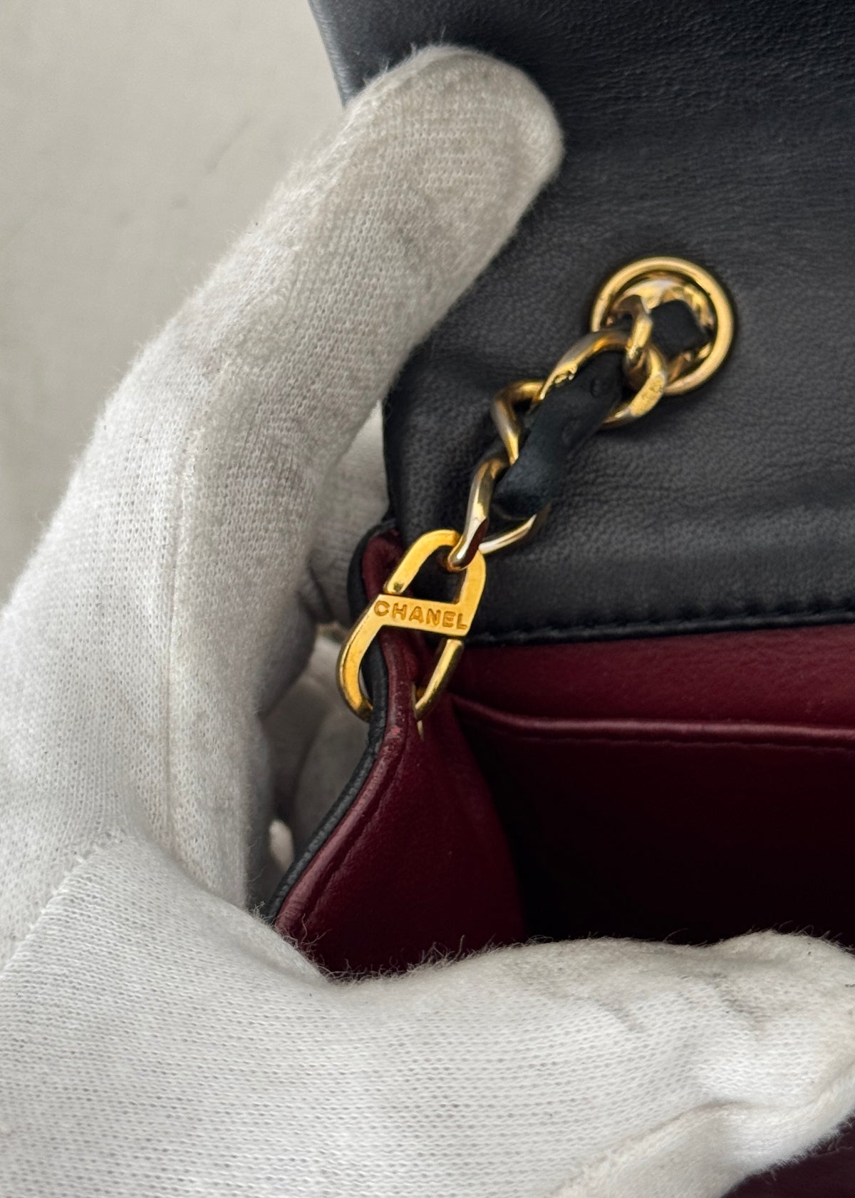 Chanel Mini 24k GHW Classic Single Flap Shoulder Bag in Black