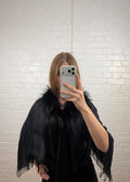 GUCCI CAPE WITH FOX FUR