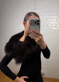 DARK BROWN FOX COLLAR