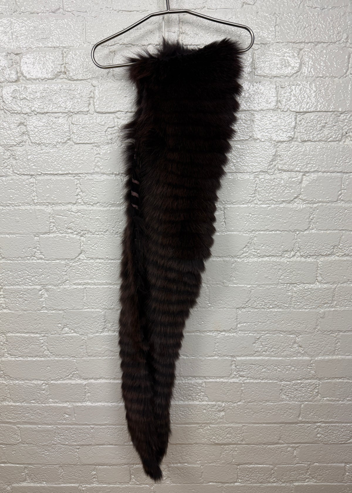 DARK BROWN FOX SCARF