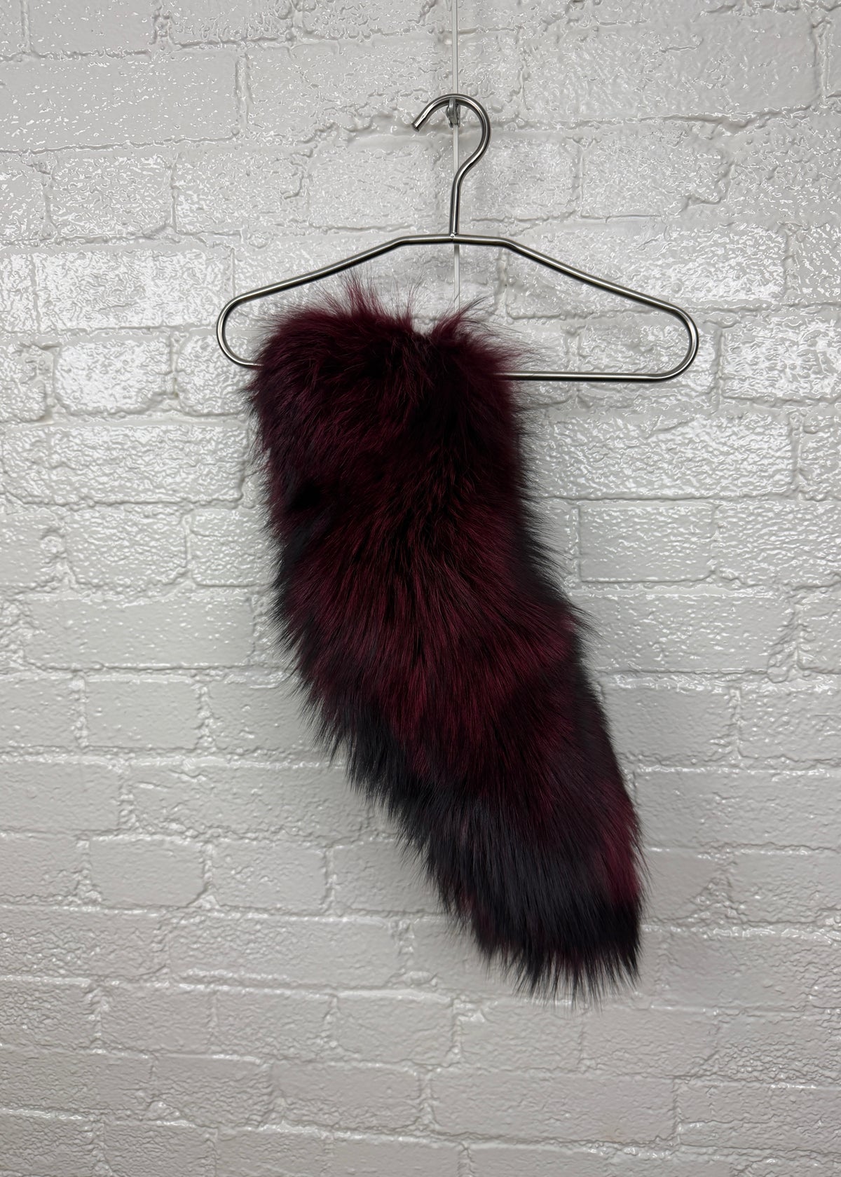 BURGUNDY FOX COLLAR