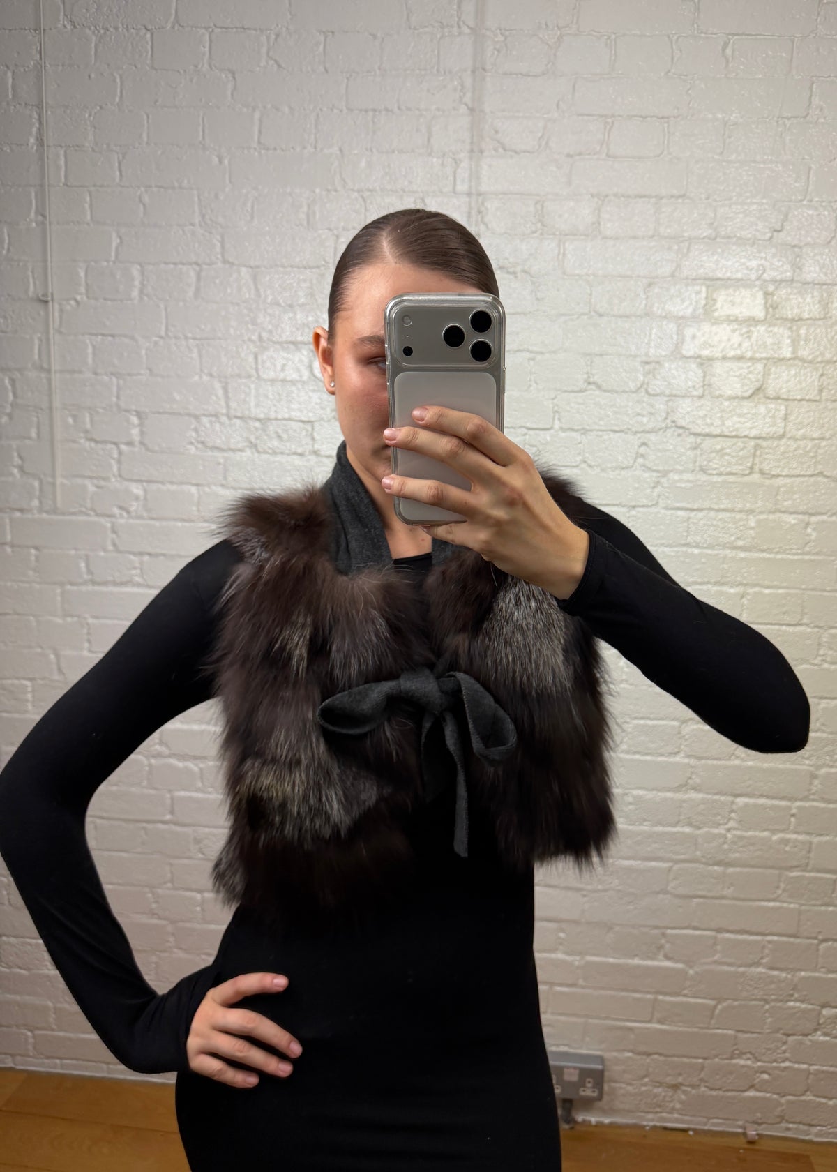 CROPPED FOX GILET
