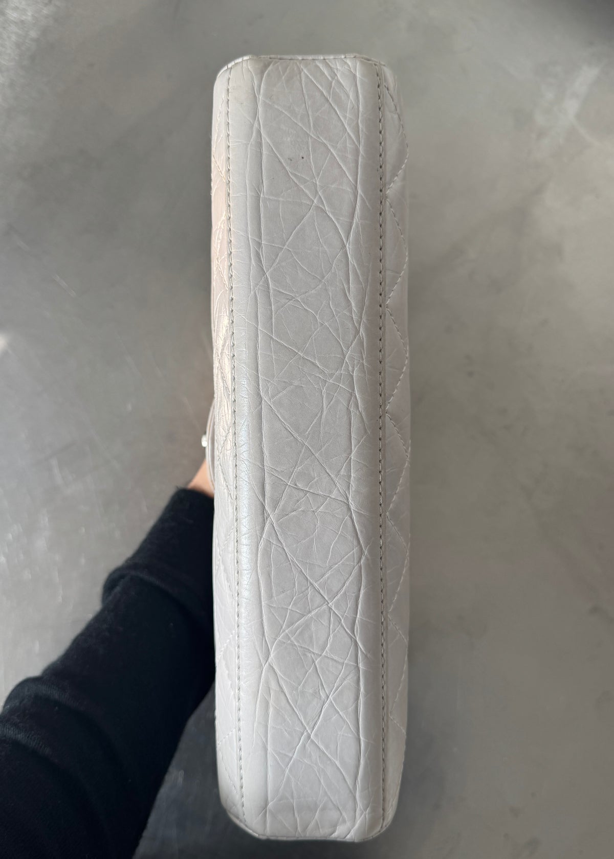 Chanel Classic Double Flap Shoulder Bag in Stone